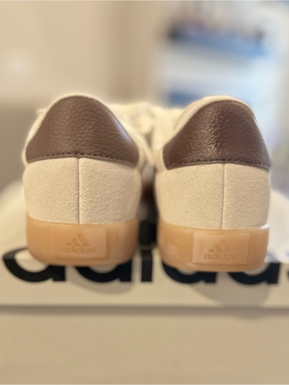 Adidas VL Court 3.0 Off White/Earth Strata Suede Low Top Lace-Up - Picture 3 of 5